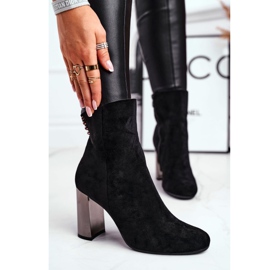 Women's Boots On A Heel Black Trens 1