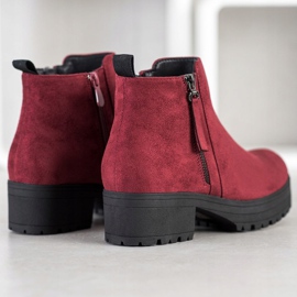 Clowse Burgundy Booties On The Platform red 1