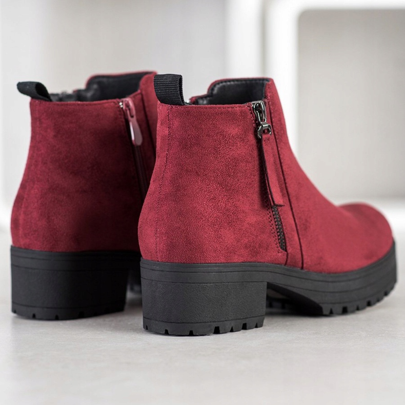 Clowse Burgundy Booties On The Platform red 1