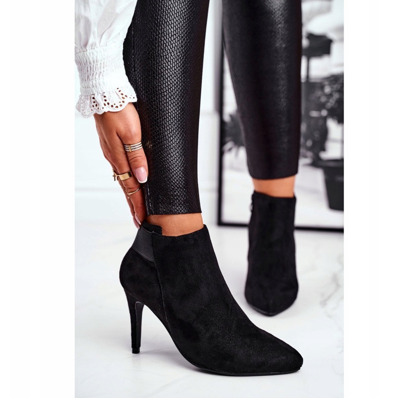 Women's Boots On A Black Office High Heel 1 Women's Boots On A Black Office High Heel 1