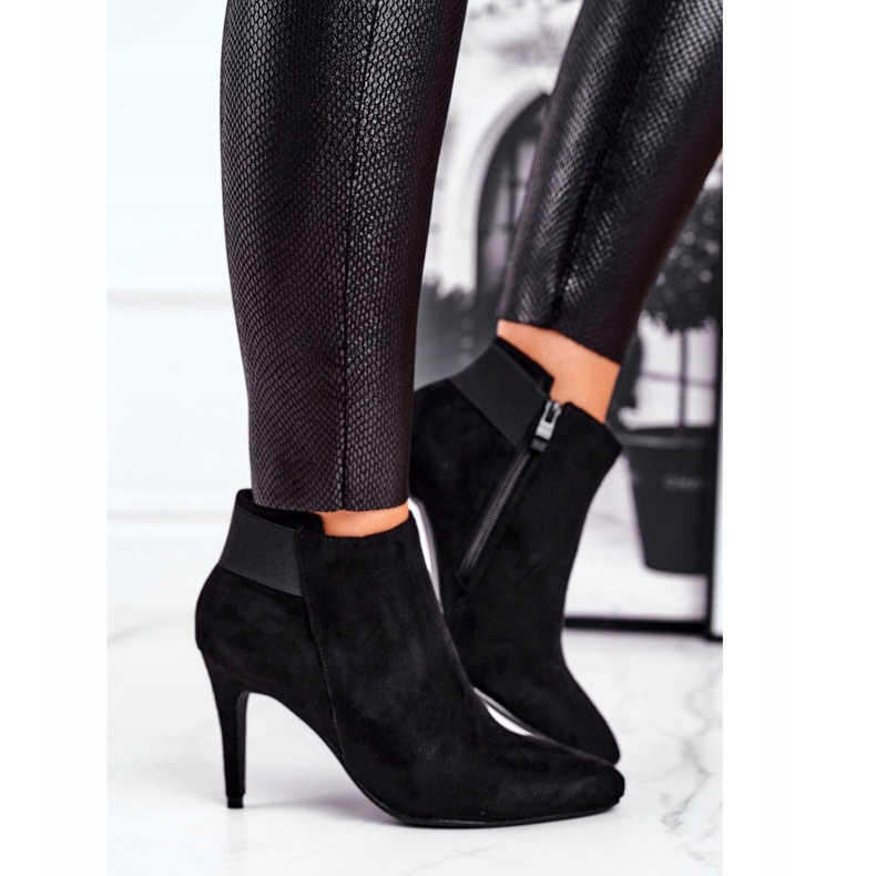 Women's Boots On A Black Office High Heel 2 Women's Boots On A Black Office High Heel 2
