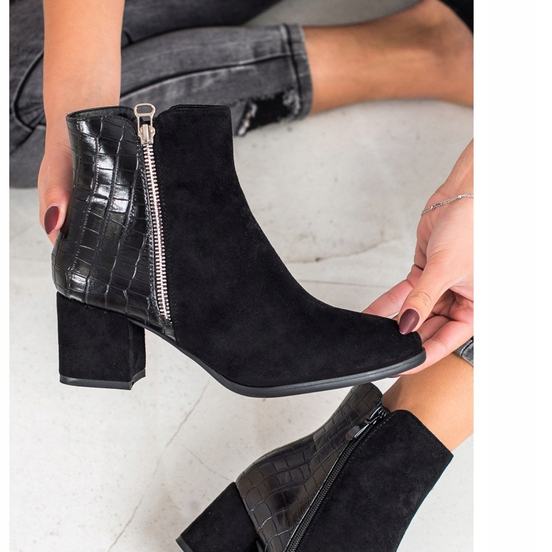 Filippo Snake Print Booties black 2