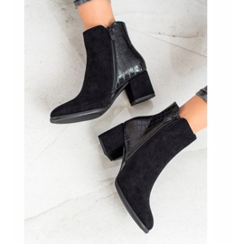 Filippo Snake Print Booties black 1