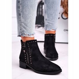 Women's Boots On High Heel Rivets Black Control 1