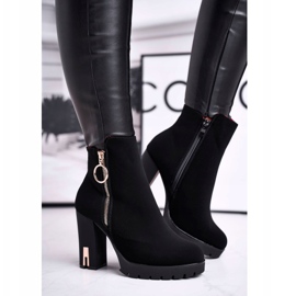 Women's boots on a high heel Black Yris 1