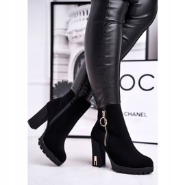Women's boots on a high heel Black Yris 2