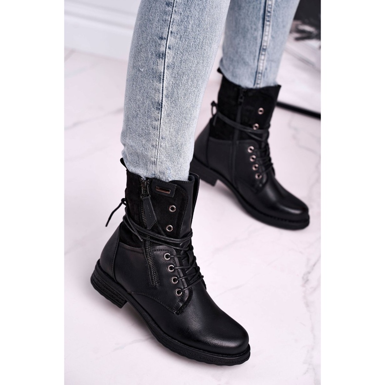 Women's Worker Boots Black 1