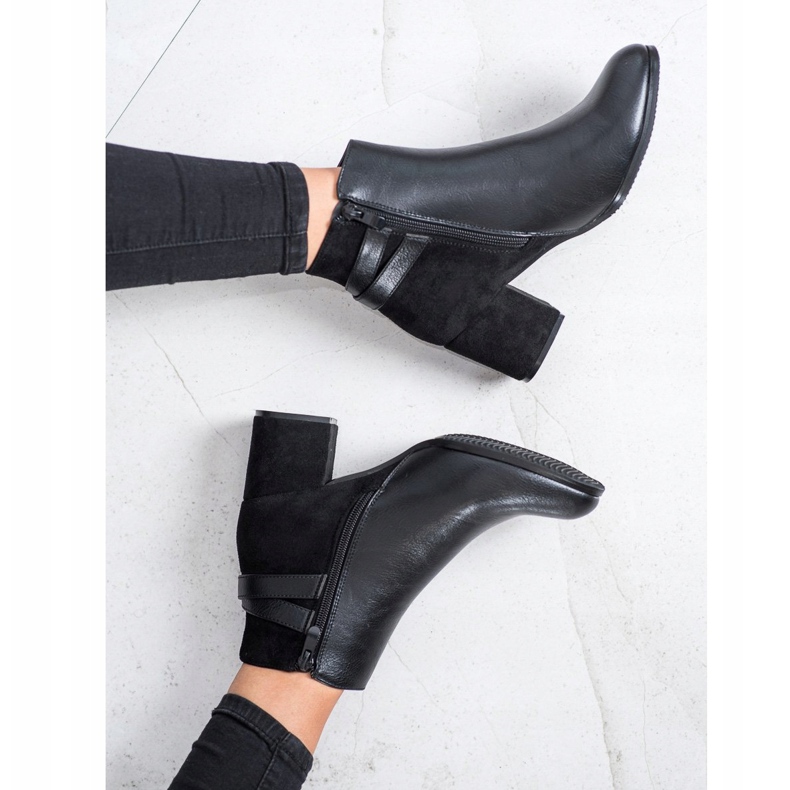 J. Star Black Boots On High Heels 2