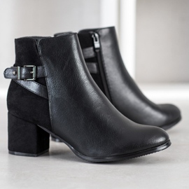 J. Star Black Boots On High Heels 1