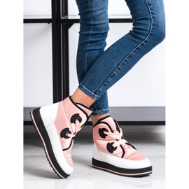 SHELOVET Fashionable snow boots pink 1 SHELOVET Fashionable snow boots pink 1