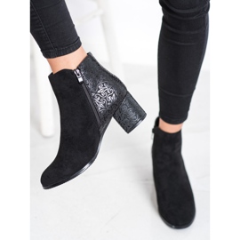 J. Star Black Boots With Pattern 2