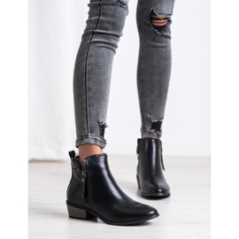 J. Star Boots With Decorative Zipper black 1