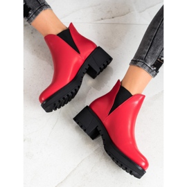 Super Mode Eco leather slip-on boots red 1