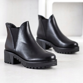 Super Mode Eco leather slip-on boots black 1