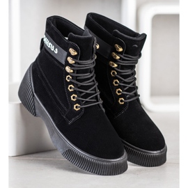 Weide Fashion tied ankle boots black 1