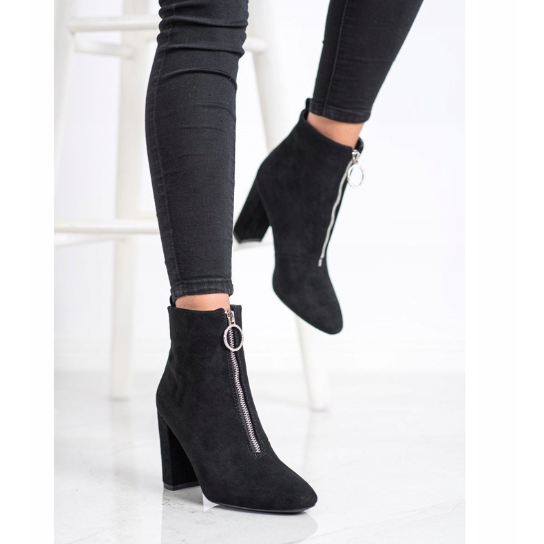 WELLSPRING Boots With Decorative Zipper black 2