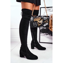 Women's boots Sergio Leone lycra black KZ281 1