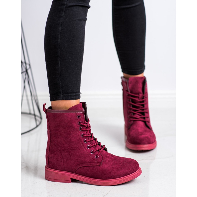 Emaks Suede Trappers red pink 1