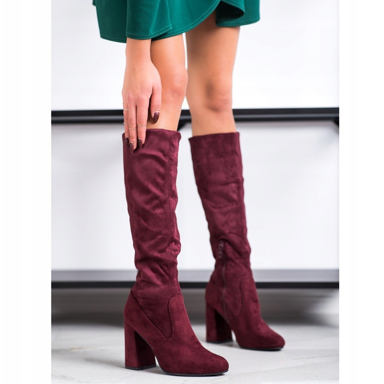 Sweet Shoes Stylish maroon boots red multicolored 1