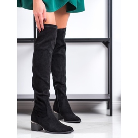 Evento Over-the-knee boots on the post black 2