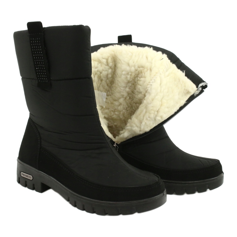Light Fur Snow Boots Progress 20-09 black 4