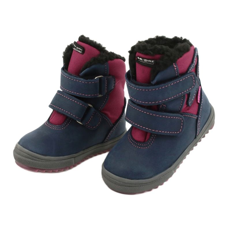 Boots boots with TE-POR Mazurek 1351 M membrane navy blue pink 2