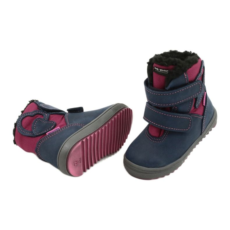 Boots boots with TE-POR Mazurek 1351 M membrane navy blue pink 3