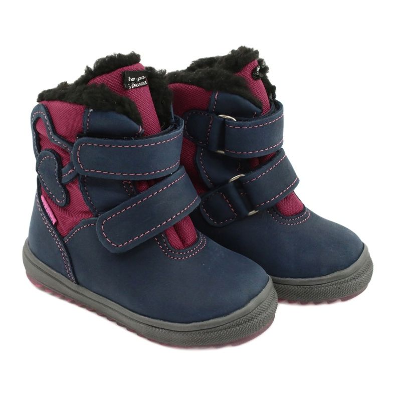 Boots boots with TE-POR Mazurek 1351 M membrane navy blue pink 4