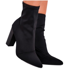 FRGIV Women's boots on a high heel Lycra Black Morie 3