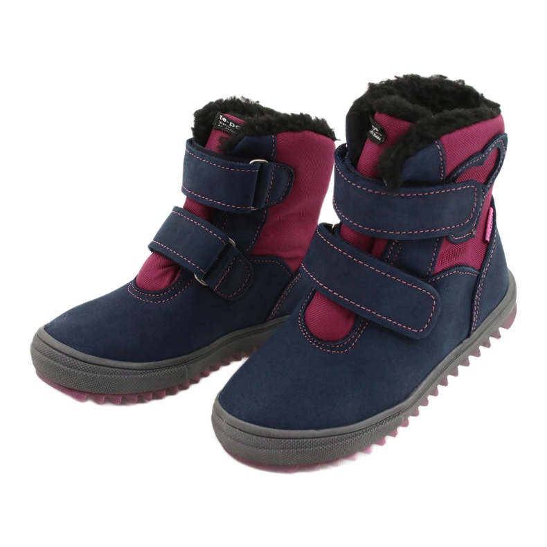 Boots with a TE-POR Mazurek 1351 M membrane navy blue pink 3