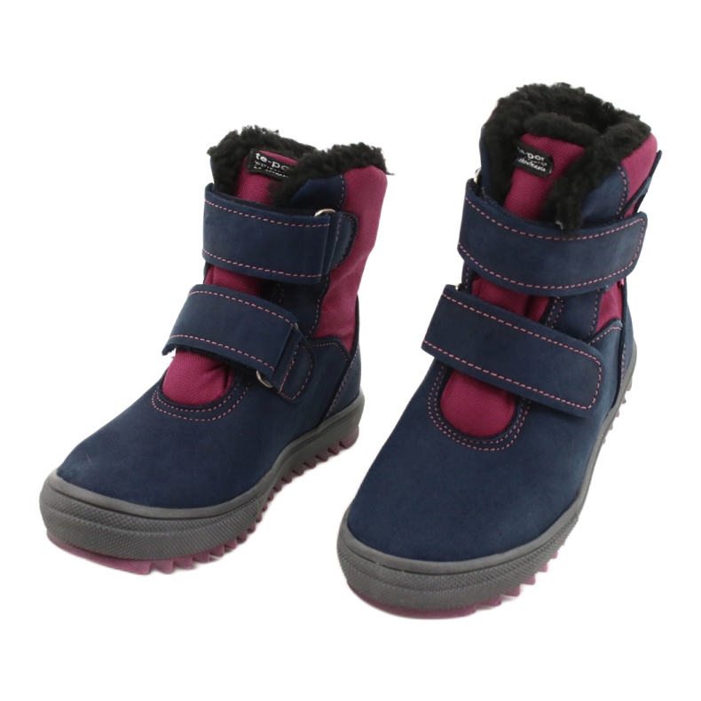 Boots with a TE-POR Mazurek 1351 M membrane navy blue pink 2