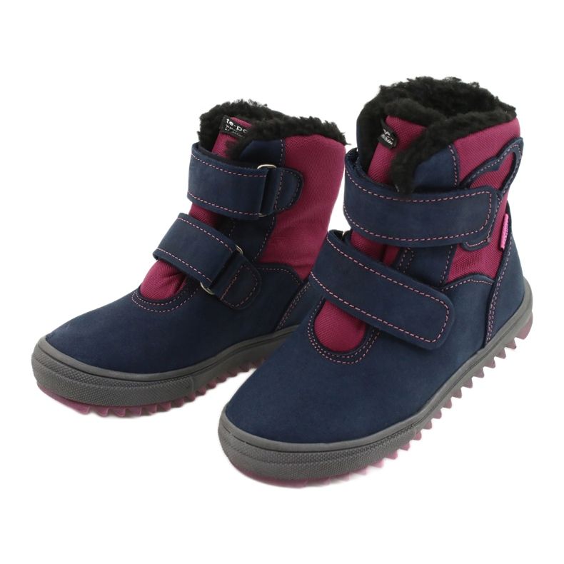 Boots with a TE-POR Mazurek 1351 M membrane navy blue pink 3