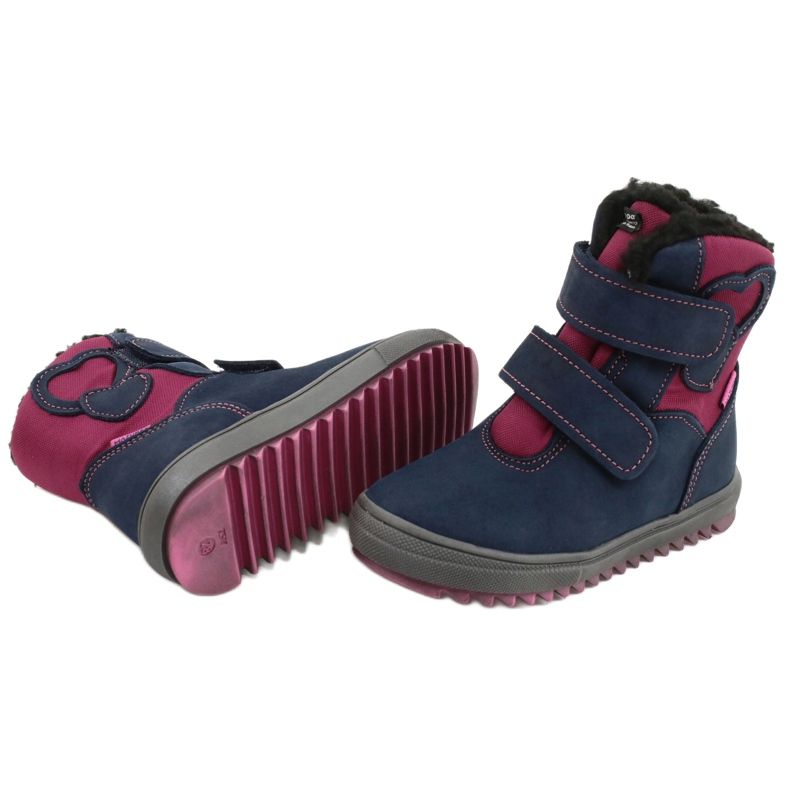 Boots with a TE-POR Mazurek 1351 M membrane navy blue pink 4