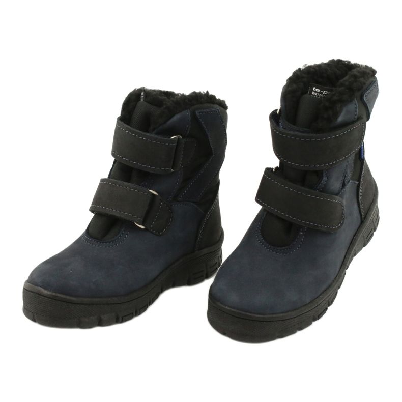 Boots with a membrane Mazurek 1351 navy blue black 2