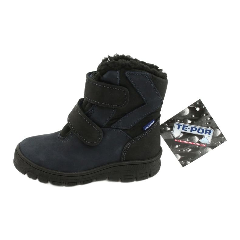 Boots with a membrane Mazurek 1351 navy blue black 4