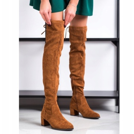 Over-the-knee boots by Sergio Leone brown 1