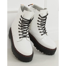 Martens boots on a high sole, white KS-1255 White 2