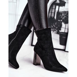 Women's Boots On A Heel Black Trens 1