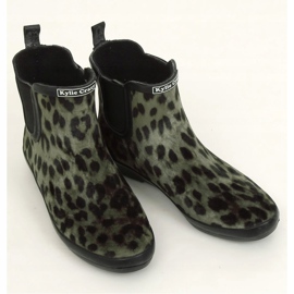 Green ocelot SY103 Taupe rain boots 1