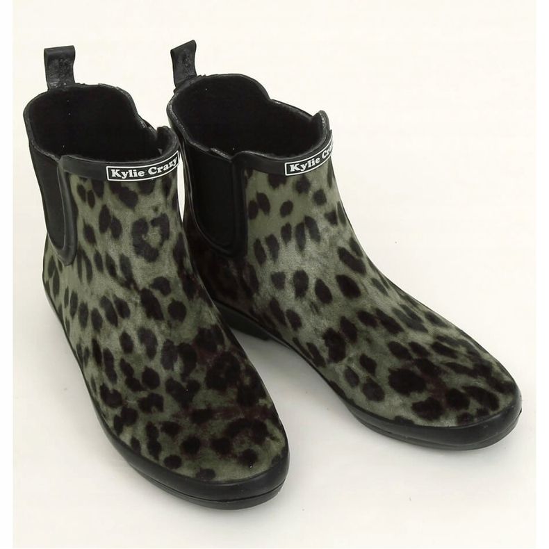Green ocelot SY103 Taupe rain boots 1