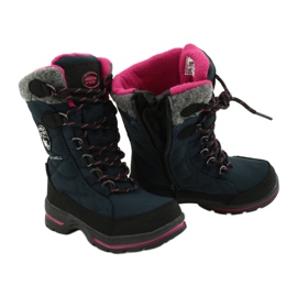 Snow boots with American Club SN15 / 20 navy membrane navy blue pink grey 3
