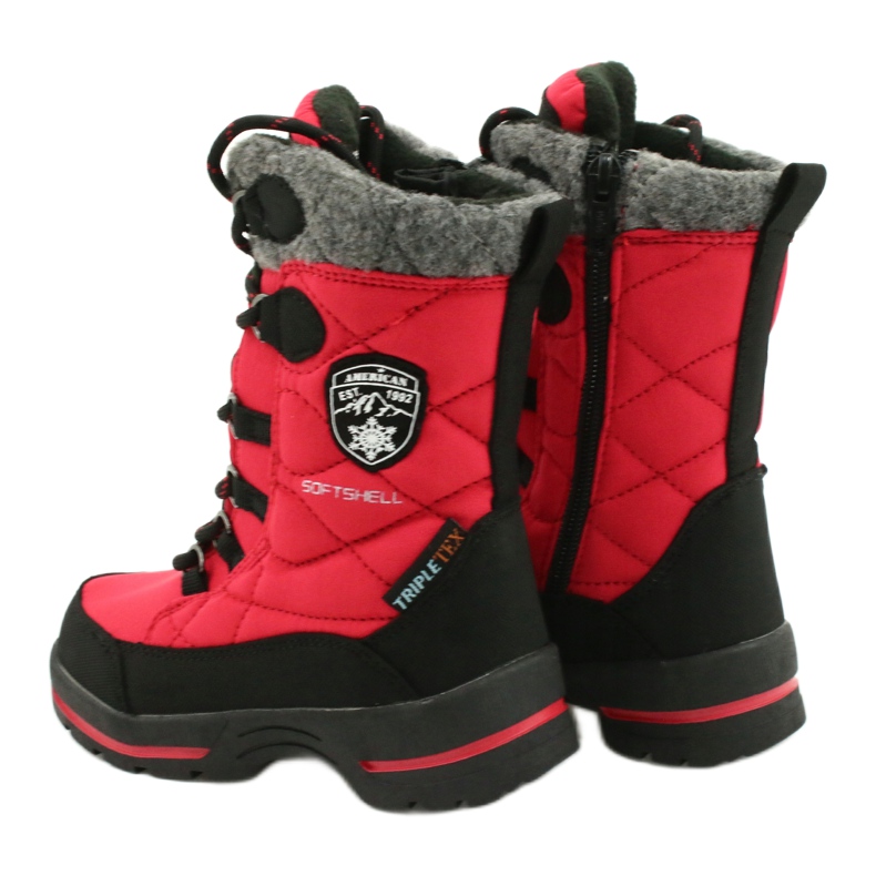 Snow boots with a membrane American Club SN15 / 20 red black grey 3