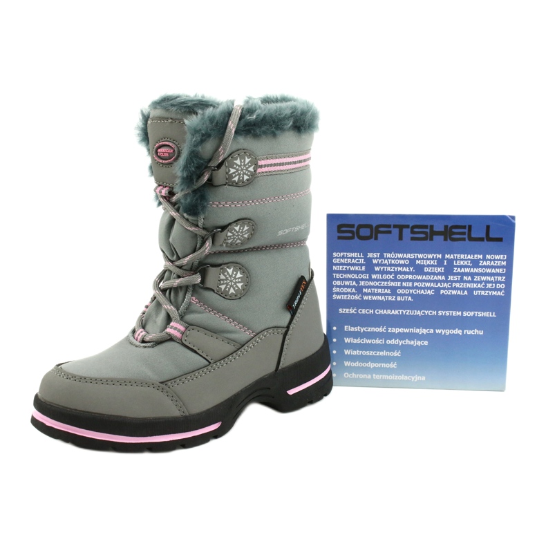 American Club American softhell waterproof boots SN13 / 20 gray pink grey 4