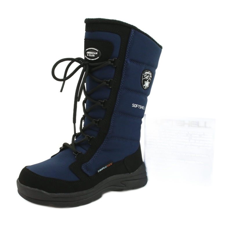 American Club American softshell boots with SN12 / 20 navy membrane black navy blue 5