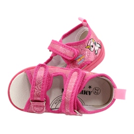 American Club American TEN38 / 20 sandals slippers, fuchsia leather insole pink 4