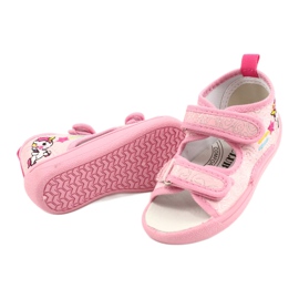 American Club American TEN38 / 20 sandals slippers, leather insert pink 3