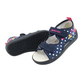 American Club Slippers, sandals, American children's shoes, leather insole navy blue pink 3