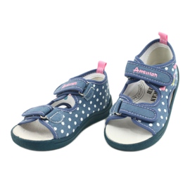 American Club Slippers, sandals, American children's shoes, leather insole white blue pink 2