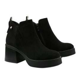 Black Yeartought eco-leather suede boots 2