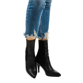 Black high heels with a Daywillow sock 1